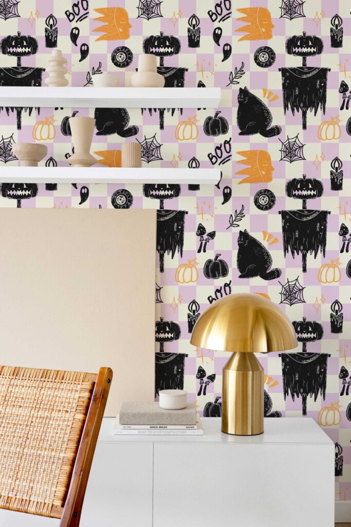 Purple Halloween unpasted wallpaper by Fancy Walls