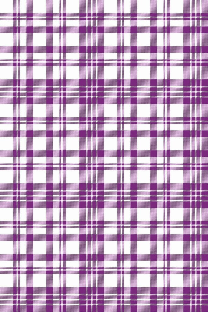 Pattern repeat of Purple plaid removable wallpaper design