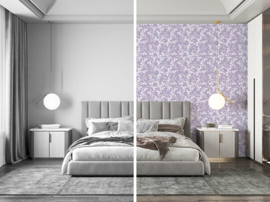 purple bedroom peel and stick removable wallpaper