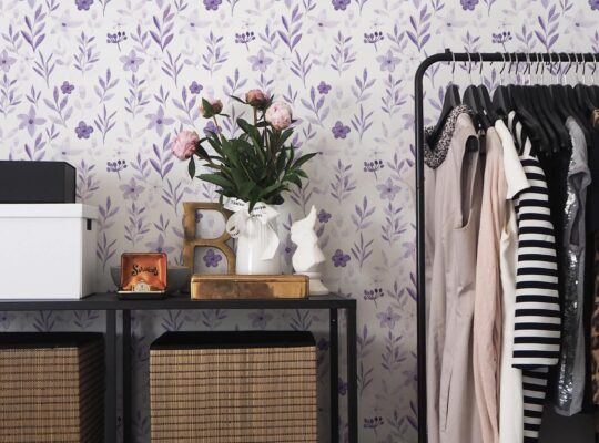 purple powder room peel and stick removable wallpaper