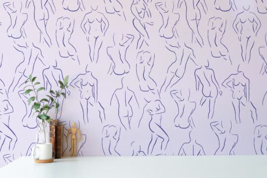 famale body peel and stick wallpaper