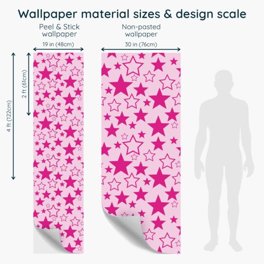 Barbie theme with peel and stick wallpaper