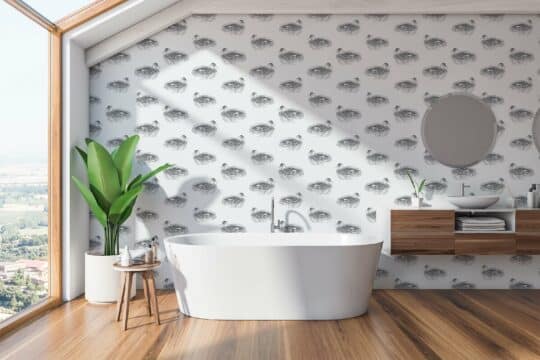 black realistic unpasted wallpaper