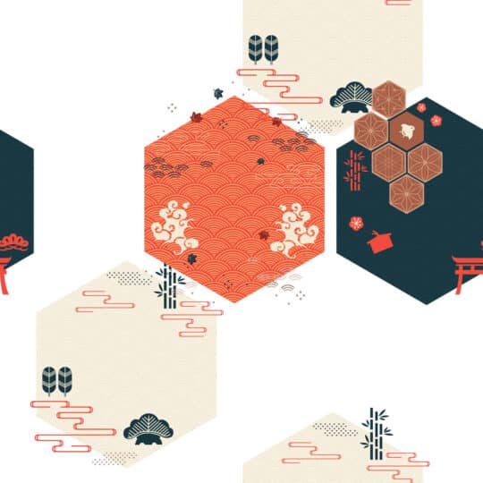 geometric chinoiserie non-pasted wallpaper