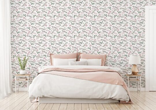 red and white aesthetic unpasted wallpaper