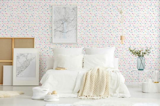 Colorful polka dot self adhesive wallpaper