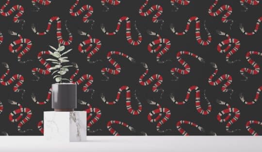 red stick and peel wallpaper