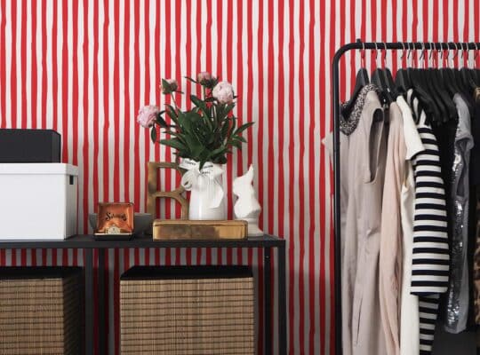 hand drawn stripes non-pasted wallpaper
