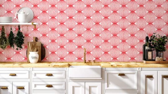 kitchen backsplash non-pasted wallpaper
