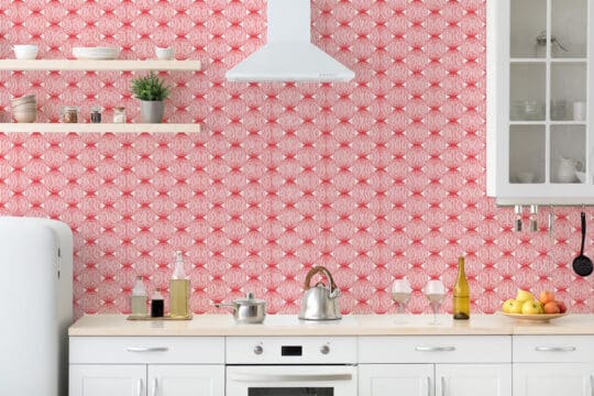 red kitchen peel and stick removable wallpaper