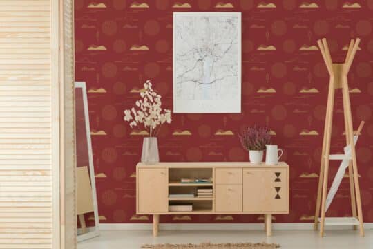 china red traditional wallpaper