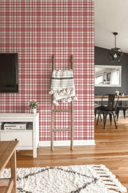 seamless plaid non-pasted wallpaper