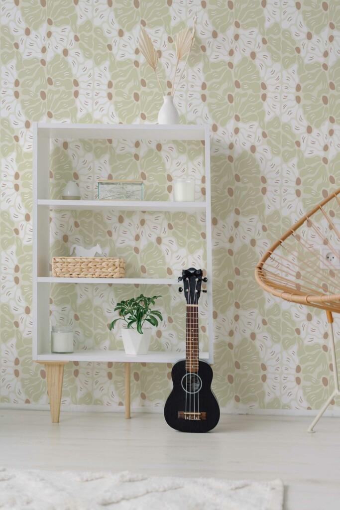 Soft Green Serenity self-adhesive wallpaper by Fancy Walls