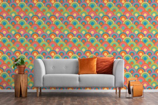 Colorful Groovy Sunsets, non-pasted wallpaper from Fancy Walls