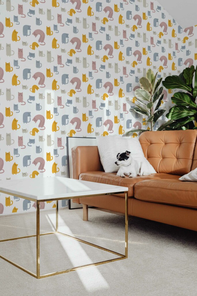 Traditional Wallpaper, Quirky Cat Style by Fancy Walls