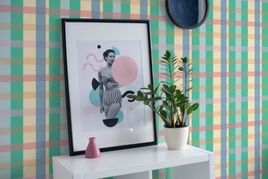 Fancy Walls' traditional Vintage Radiance in Plaid wallpaper