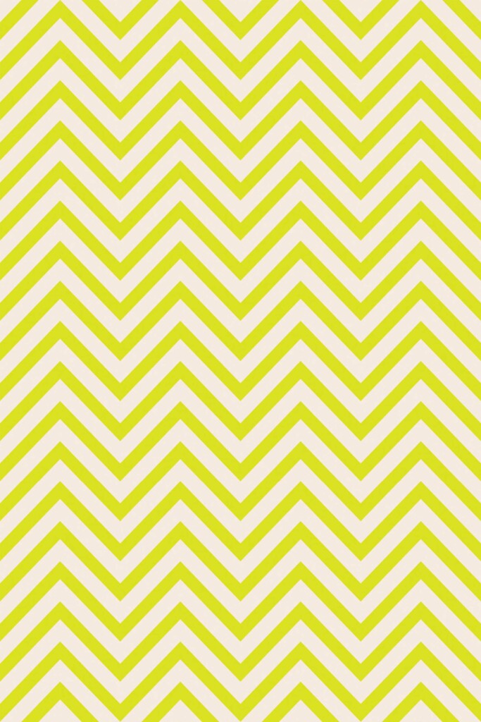 Chartreuse chevron green self-adhesive wallpaper by Fancy Walls