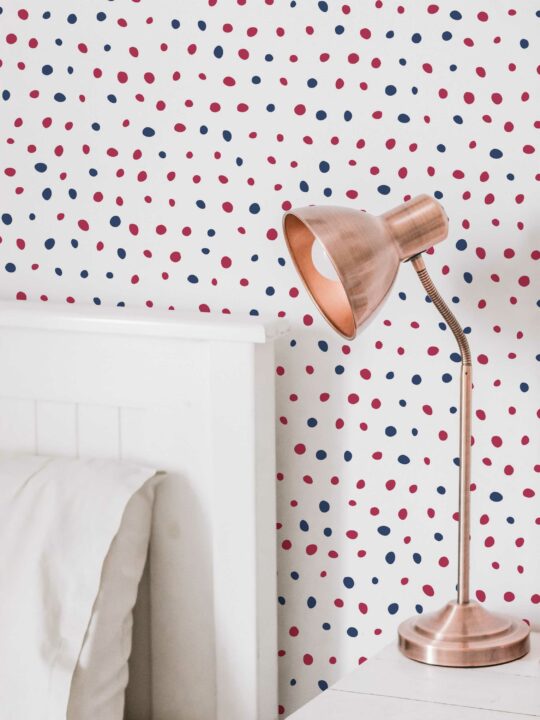 White Dotted and polka dot wallpaper from Fancy Walls