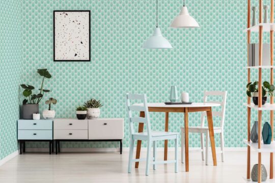 Fancy Walls turquoise fun peel and stick wallpaper