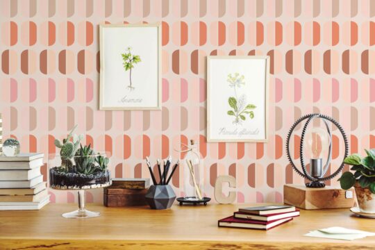 Pink pastel retro temporary wallpaper