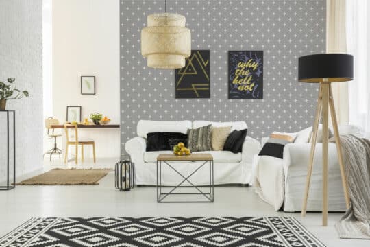 Geometric stars peel stick wallpaper