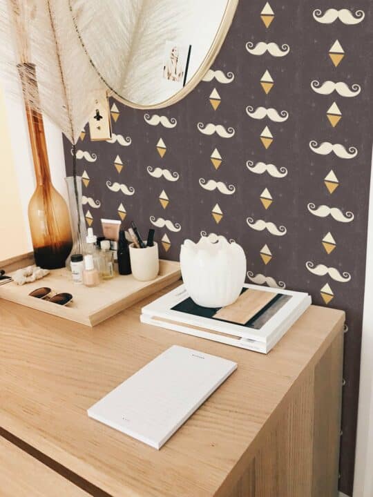 retro mustache non-pasted wallpaper