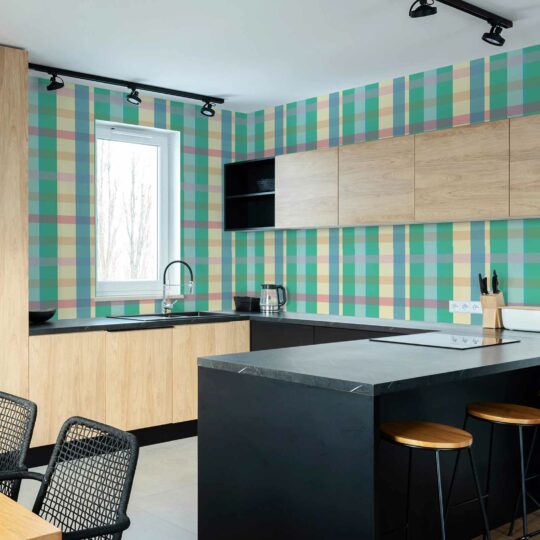 Sage Green Modern Plaid Design Removable Wallpaper Peel and  Etsy UK