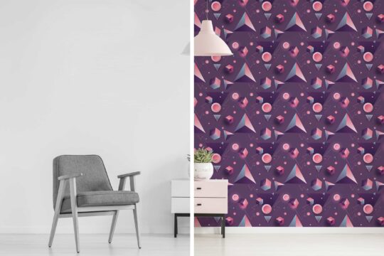 purple stick and peel wallpaper