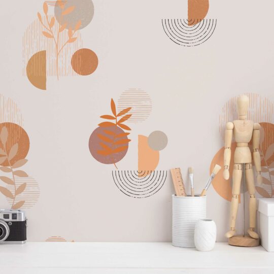 Abstract background Wallpaper 4K Boho design Beige 5K Tropical 11010