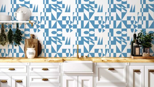 Whimsical Waves for kitchen by Fancy Walls