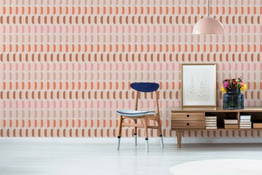 Pink pastel retro wallpaper for walls