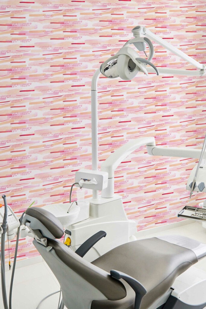 Traditional Rosy Dentist Watercolor wallpaper by Fancy Walls