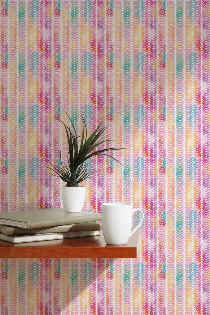 Peel and stick Pink Bloom wallpaper by Fancy Walls