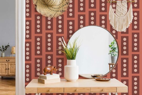TerraBrick peel and stick traditional wallpaper by Fancy Walls