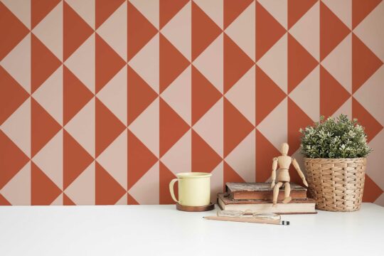 Rustic Terracotta Peaks removable wallpaper by Fancy Walls