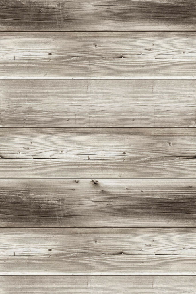 Pattern repeat of Rustic wood removable wallpaper design