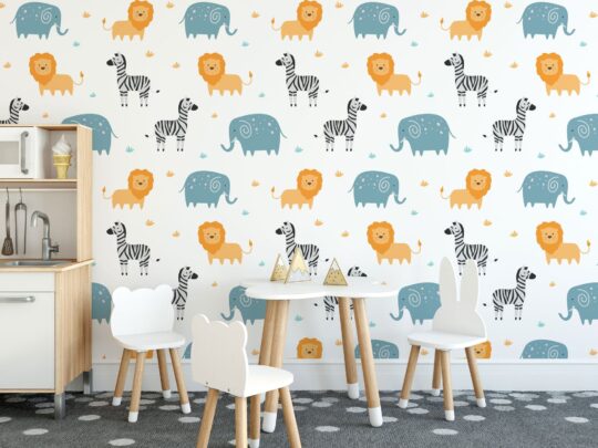 Safari animals theme removable wallpaper