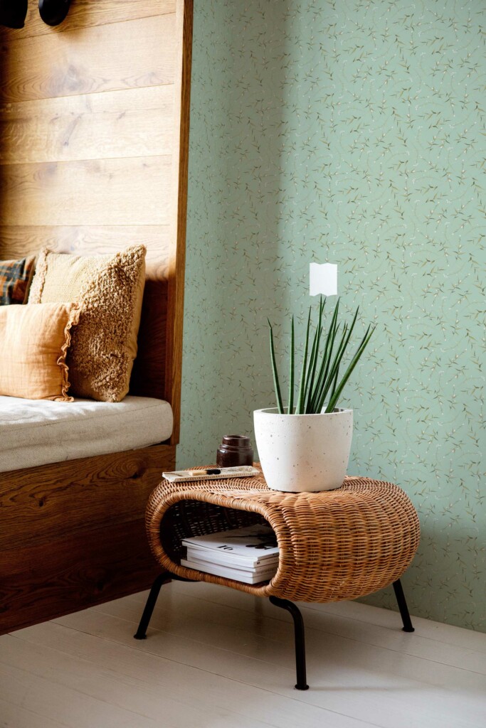 Green Leaf Serenity self-adhesive wallpaper by Fancy Walls