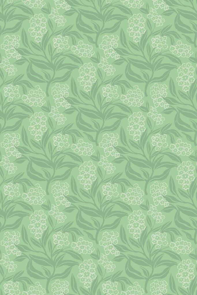 Fancy Walls powder room floral traditional wallpaper