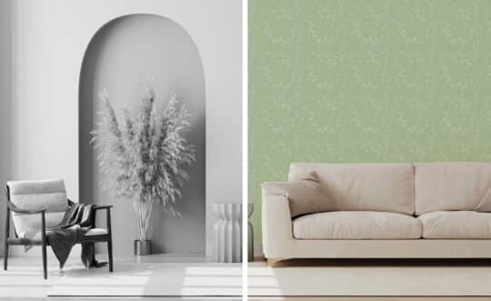 sage green stick and peel wallpaper