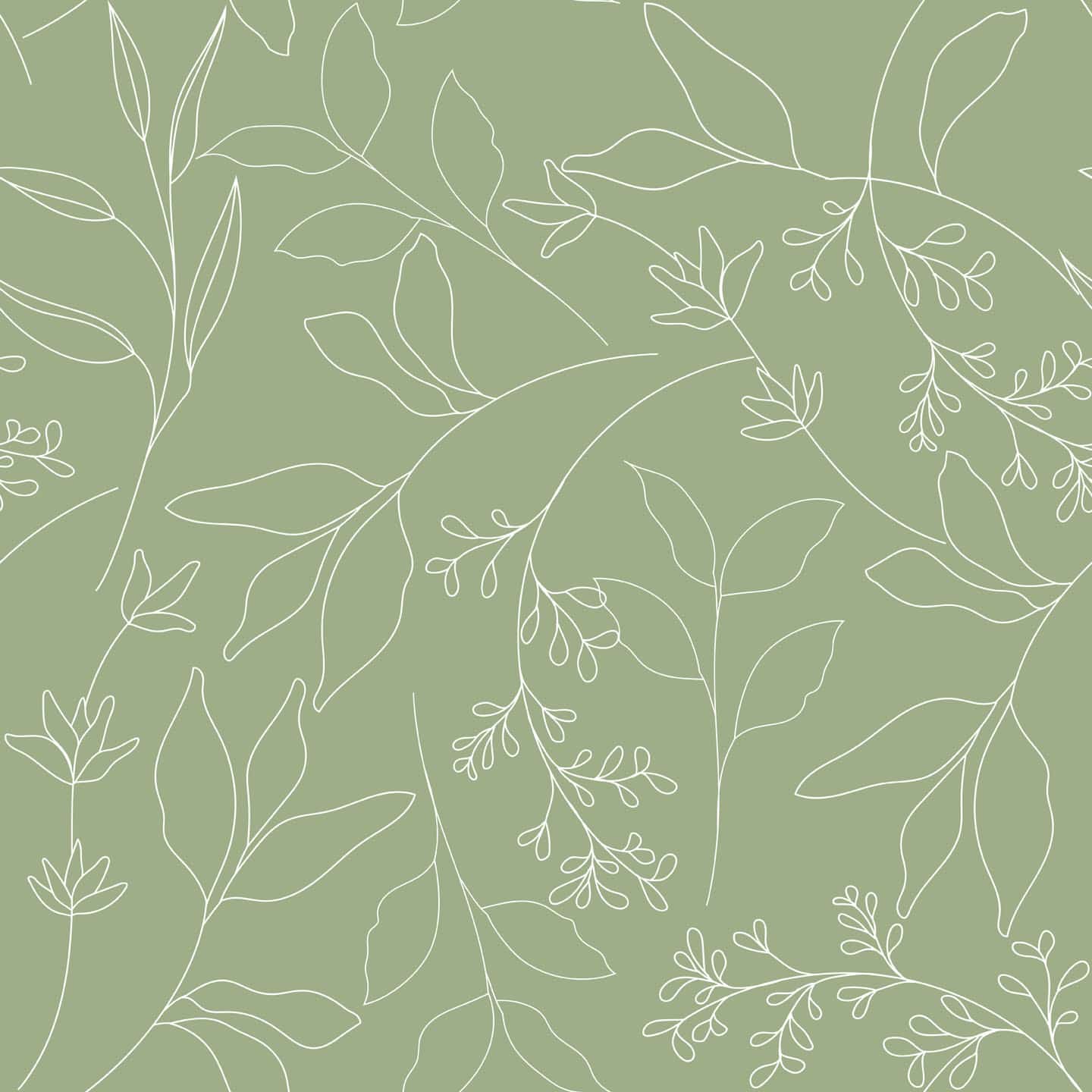Sage green leaf wallpaper - Peel and Stick or Non-Pasted | Save 25%