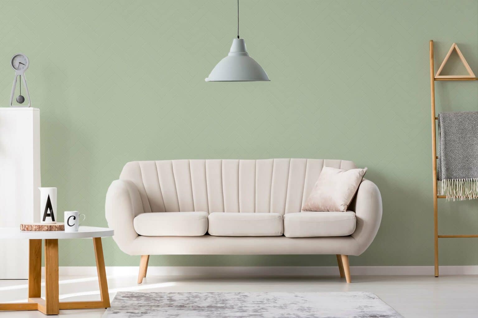 Sage green tile Wallpaper - Peel and Stick or Non-Pasted | Save 25%