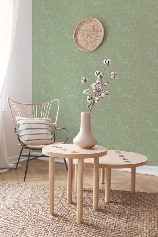 sage green living room peel and stick removable wallpaper