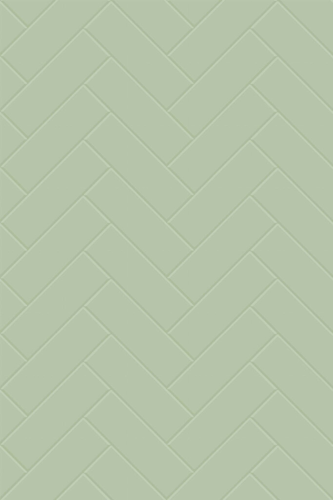 Pattern repeat of Sage green tile removable wallpaper design