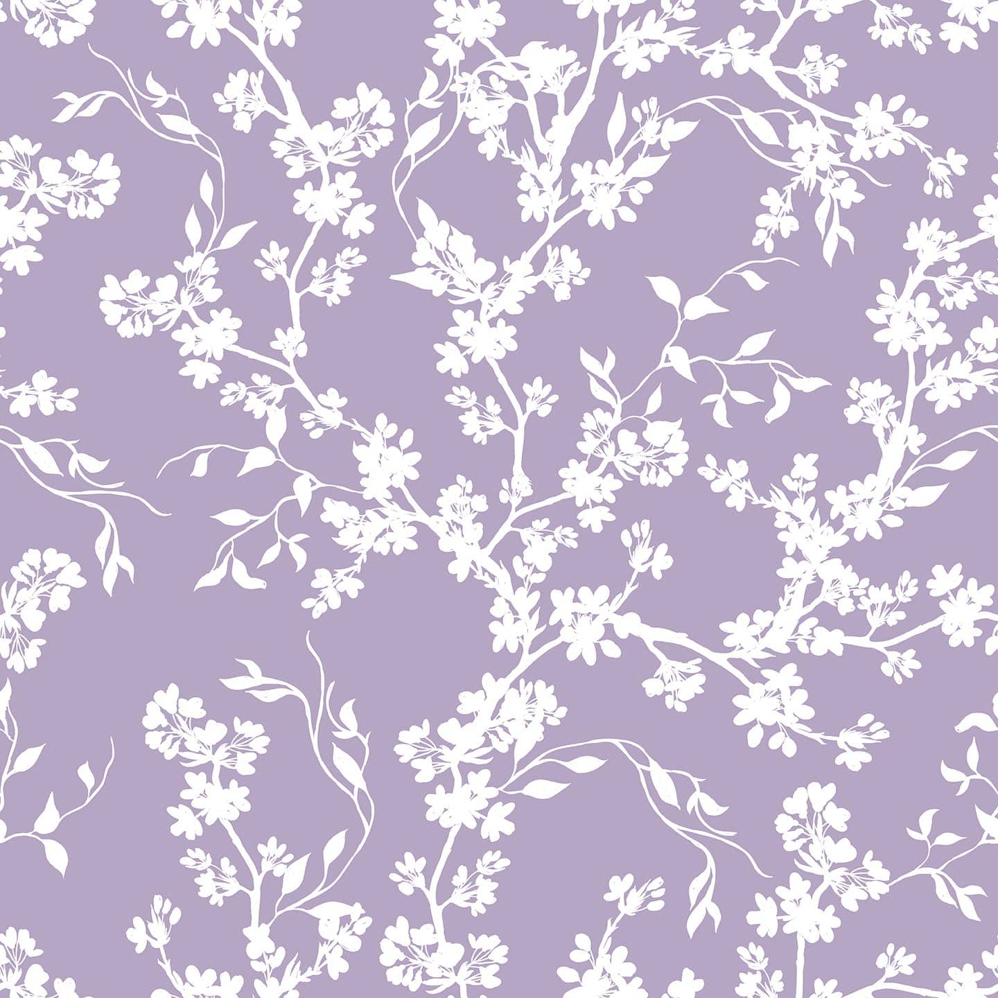 Purple sakura wallpaper - Peel and Stick or Traditional