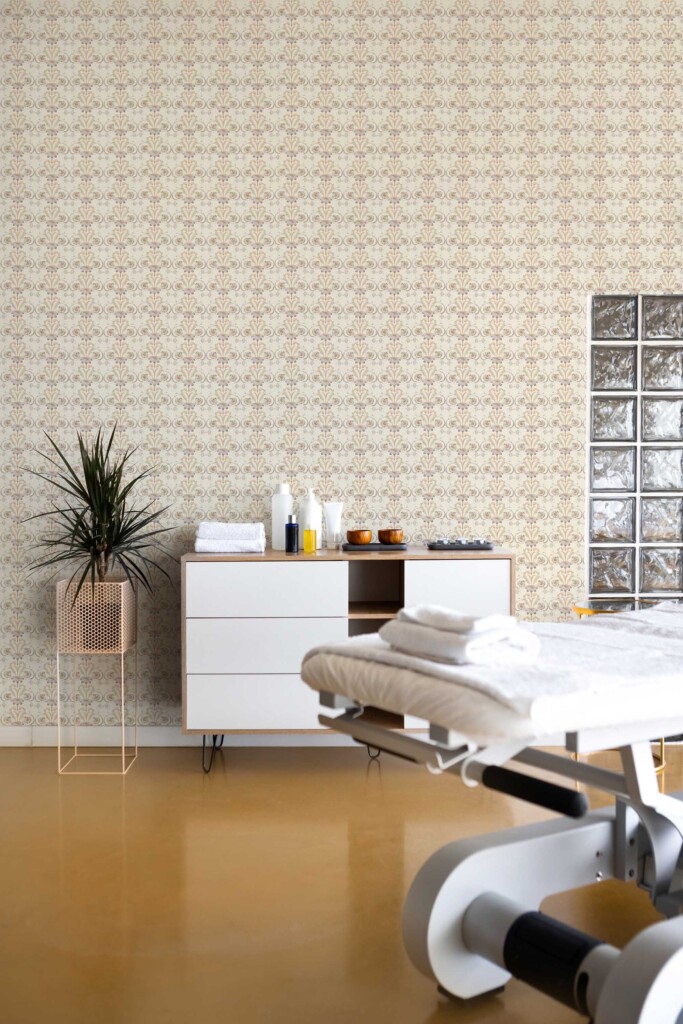 Fancy Walls self-adhesive wallpaper with vintage sand floral design