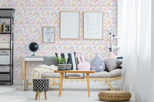 Boho rainbow sticky wallpaper