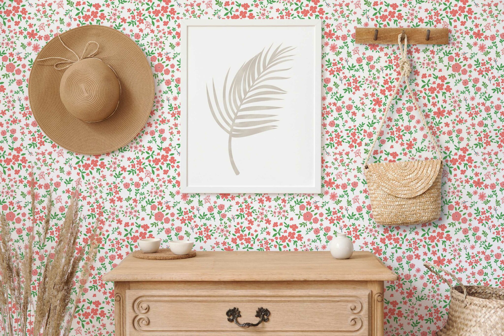 Cottage core Wallpaper - Peel and Stick or Non-Pasted