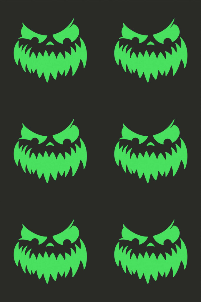 Pattern repeat of Scary Halloween removable wallpaper design