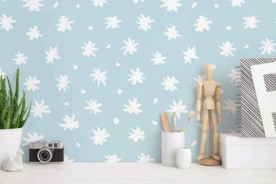 Minimalist floral peel and stick removable wallpaper